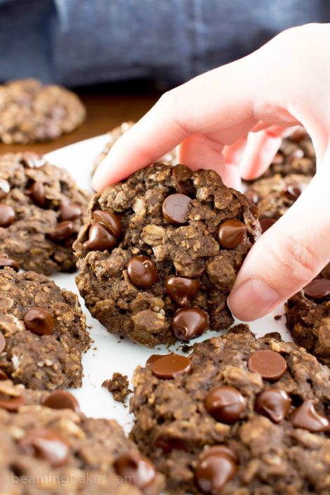 Gluten-Free-Double-Chocolate-Chip-Oatmeal-Cookies-Vegan-GF-Dairy-Free-2