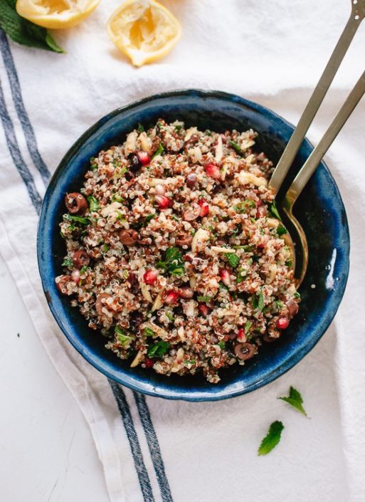 Quinoa Salad with Indian Lime Pickles, Olives, and Almonds Quinoa Salad with Indian Lime Pickles, Olives, and Almonds