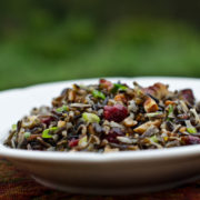 Wild Rice Salad with Pecans and Dried Cranberries